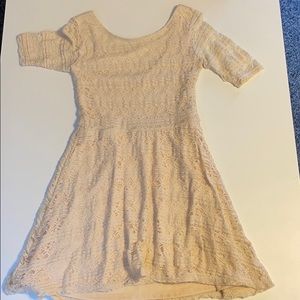 Rewind cream lace fit and flare dress